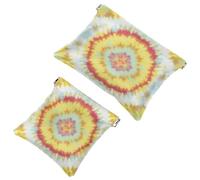 La soluzione da viaggio: 2 custodie colorate per tintura a nodi, 111, per trucchi, compatte, Multicolore 04, A：7.1x5.8in/18x14.8cm，B:4.7x4.5in/12x11.5cm