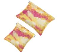 La soluzione da viaggio: 2 custodie colorate per tintura a nodi, 111, per trucchi, compatte, Multicolore 10., A：7.1x5.8in/18x14.8cm，B:4.7x4.5in/12x11.5cm