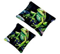 La soluzione da viaggio: 2 pezzi Big Frog-1860 Shrapnel Pouch - Borsa compatta per il trucco, Multicolore 02, A：7.1x5.8in/18x14.8cm，B:4.7x4.5in/12x11.5cm