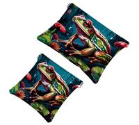 La soluzione da viaggio: 2 pezzi Big Frog-1860 Shrapnel Pouch - Borsa compatta per il trucco, Multicolore 03, A：7.1x5.8in/18x14.8cm，B:4.7x4.5in/12x11.5cm