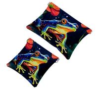 La soluzione da viaggio: 2 pezzi Big Frog-1860 Shrapnel Pouch - Borsa compatta per il trucco, Multicolore 05, A：7.1x5.8in/18x14.8cm，B:4.7x4.5in/12x11.5cm