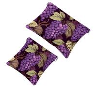 La soluzione da viaggio: 2 pezzi Grape Art-903 Shrapnel Pouch - Trousse compatta per il trucco, Multicolore 09, A：7.1x5.8in/18x14.8cm，B:4.7x4.5in/12x11.5cm