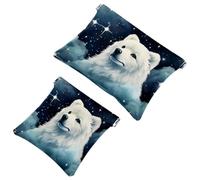 La soluzione da viaggio: 2 pezzi Swarms of Snow White Polar Bears-111 Shrapnel Pouch - Borsa compatta per il trucco, Multicolore 08, A:7.1x5.8in/18x14.8cm,B:4.7x4.5in/12x11.5cm