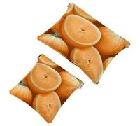 La soluzione da viaggio: 2 pezzi Sweet Hami Melon-1497 Shrapnel Pouch - Borsa compatta per il trucco, Multicolore 03, A：7.1x5.8in/18x14.8cm，B:4.7x4.5in/12x11.5cm