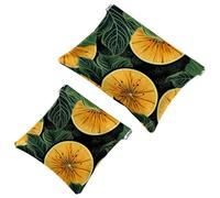 La soluzione da viaggio: 2 pezzi Sweet Hami Melon-1497 Shrapnel Pouch - Borsa compatta per il trucco, Multicolore 04, A：7.1x5.8in/18x14.8cm，B:4.7x4.5in/12x11.5cm