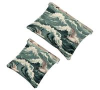 La soluzione da viaggio: 2 pezzi The Sea and Seagulls-144 Shrapnel Pouch - Trousse compatta per il trucco, Multicolore 05, A：7.1x5.8in/18x14.8cm，B:4.7x4.5in/12x11.5cm