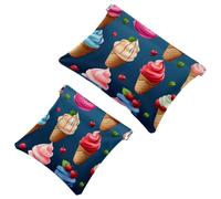 La soluzione da viaggio: 2 sacchetti colorati per gelato da 1200 schegge - borsa compatta per il trucco, Multicolore 08, A：7.1x5.8in/18x14.8cm，B:4.7x4.5in/12x11.5cm