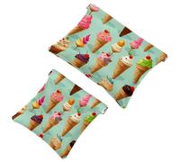 La soluzione da viaggio: 2 sacchetti colorati per gelato da 1200 schegge - borsa compatta per il trucco, Multicolore 10., A：7.1x5.8in/18x14.8cm，B:4.7x4.5in/12x11.5cm