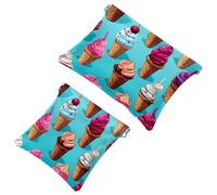 La soluzione da viaggio: 2 sacchetti colorati per gelato da 1200 schegge - borsa compatta per il trucco, Multicolore 01, A：7.1x5.8in/18x14.8cm，B:4.7x4.5in/12x11.5cm