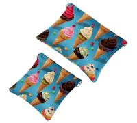 La soluzione da viaggio: 2 sacchetti colorati per gelato da 1200 schegge - borsa compatta per il trucco, Multicolore 09, A：7.1x5.8in/18x14.8cm，B:4.7x4.5in/12x11.5cm