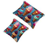 La soluzione da viaggio: 2 sacchetti colorati per gelato da 1200 schegge - borsa compatta per il trucco, Multicolore 02, A：7.1x5.8in/18x14.8cm，B:4.7x4.5in/12x11.5cm