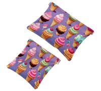 La soluzione da viaggio: 2 sacchetti colorati per gelato da 1200 schegge - borsa compatta per il trucco, Multicolore 03, A：7.1x5.8in/18x14.8cm，B:4.7x4.5in/12x11.5cm