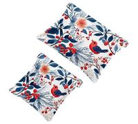 La soluzione da viaggio: 2 sacchetti per trucchi con foglie di Natale, 111, Multicolore 07, A：7.1x5.8in/18x14.8cm，B:4.7x4.5in/12x11.5cm