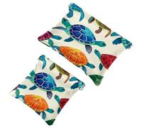 La soluzione da viaggio: 2 tartarughe nel sacchetto di schegge Water-408 - Trousse compatta per il trucco, Multicolore 04, A：7.1x5.8in/18x14.8cm，B:4.7x4.5in/12x11.5cm