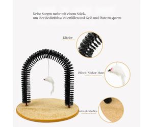 La soluzione definitiva per la toelettatura del gatto: grattaschiena e pulitore per il pelo, ideale per gatti da interno, dai cuccioli ai ga