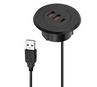 La soluzione di carico dell'ufficio ha incorporato USB con l'inserzione rotonda dello scrittorio del separatore per il porto di carico simultaneo 3