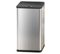 La spazzatura， Cestino acciaio inox slim sensore bagno camera(/Silver,10L)