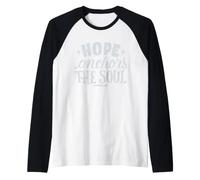La Speranza Ancora l'anima Fede Cristiana Inspirational Maglia con Maniche Raglan