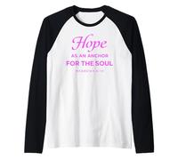 La Speranza Come Ancora per l'anima Ebrei 6:19 Christian Faith Maglia con Maniche Raglan
