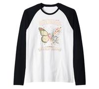 La Speranza fiorisce in Ogni Stagione Speranza della Farfalla del Cancro al Seno Maglia con Maniche Raglan