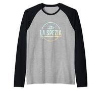 La Spezia Italia - Retro La Spezia Italia Vintage Surf Maglia con Maniche Raglan