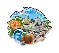 La Spezia Liguria Italia Magnete Frigorifero Magnete In Legno Arte Souvenir Collezione Creativa Fatto a Mano Viaggio Casa Ufficio Regali Paesaggio Frigorifero Decor 276