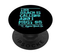 La spiaggia chiama e devo andare a Laguna Beach California PopSockets PopGrip Adesivo
