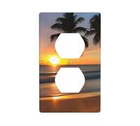 La spiaggia del tramonto ha stampato la pubblicità residenziale resistente al calore standard del Regno Unito materiale del PC del piatto della parete