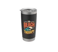 La spiaggia è il mio posto felice Love The Beach Is My Therapy Bicchiere termico in acciaio inox doppia parete