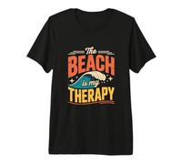 La Spiaggia è Il Mio Posto Felice Love The Beach Is My Therapy Maglietta Premium