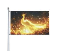 La splendida fenice bandiera double-face da 0,9 x 1,5 m, striscione resistente per decorazioni da esterno e giardino, stampa su entrambi i lati, facile da installare