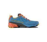 La Sportiva Akira II - scarpe trail running - uomo 44 EU Light Blue/Orange man Vegan,Recycled Polyester,Ortholite,Impact Brake System