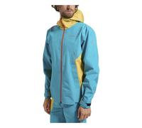 La Sportiva Discover Shell M - giacca hardshell - uomo S Yellow/Light Blue man Recycled Polyester