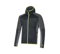 La Sportiva Existence Hoody Pile con Cappuccio Uomo, Black/Lime Punch