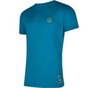 LA SPORTIVA Maglia a Manica Corta Climbing on The Moon, Turchese-Giallo, S