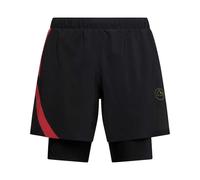 Pantaloni corti La Sportiva Flow 5" nero rosso giallo - XL