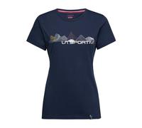La Sportiva Peaks - T-shirt arrampicata - donna S Dark Blue/White/Red woman Cotone Organico/Biologico