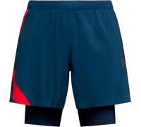 La Sportiva - Short leggero e traspirante - Flow 5" Short M Night Sky/Cypress per Uomo in Silicone - Taglia S - Blu navy