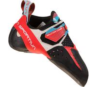 La Sportiva Solution Comp Woman Hibiscus/malibu Blue 21 - Scarpetta arrampicata - Rosso/nero [Taglia : 36.5]