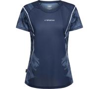 La Sportiva - T-shirt donna Trail - Pacer T-Shirt W Night Sky/Chalk per Donne in Pelle - Taglia M - Blu navy