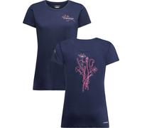 La Sportiva - T-shirt in Cotone da arrampicata - Climb Flower T-Shirt W Night Sky per Donne in Cotone - Taglia L - Blu navy