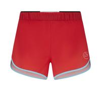 La Sportiva Timing W - pantaloni corti trail running - donna L Red/Light Blue woman Recycled Polyester,Recycled Materials