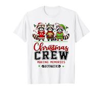 La Squadra Natalizia Crea ricordi Insieme Simpatici procioni Festivi Maglietta