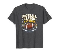 La Stagione calcistica è l'emozione dei Fan della mia Stagione Maglietta, Uomo, Grigio Scuro, 4XL