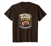 La Stagione del Calcio è Il Mio entusiasmo dei Fan della Stagione Maglietta, Bambini, Marrone, 4 Anni