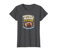 La Stagione del Calcio è Il Mio entusiasmo dei Fan della Stagione Maglietta, Donna, Grigio Scuro, 3XL