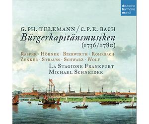 La Stagione Frankfurt - Telemann/C.P.E. Bach:Burgerkapitansmusiken [2 CD]