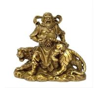 La Statua in Ottone Feng Shui Fortune, Scultura Decorativa per La Casa, Rappresenta La Buona Fortuna per La Carriera E La Ricchezza, Il Dio della Ricchezza in Ottone Seduto su Una Tigre