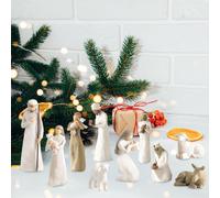 La statuetta del presepe di Natale crea una bella decorazione da tavolo