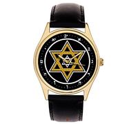 La stella di David' Classic Judaism arte da collezione in ottone massiccio orologio da polso, 40 mm